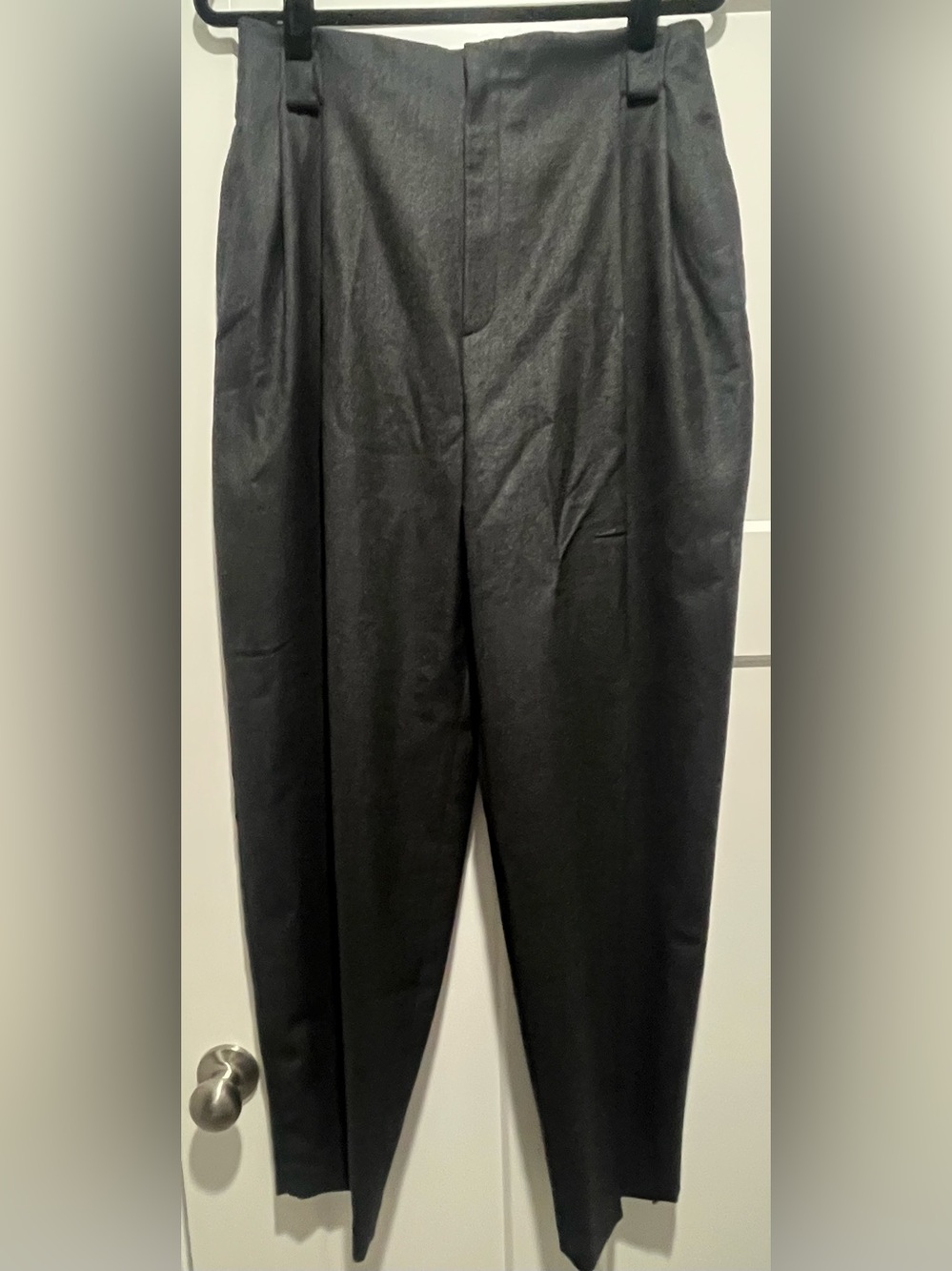 Vintage Linda Allard Ellen Tracy 100% Wool Gray Trousers Size 14